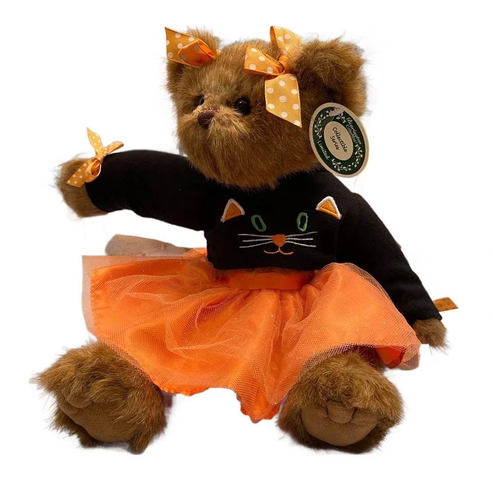 Bearington‎ Collection Kit E. Kat Halloween Teddy Bear Black Cat Ballerina 14